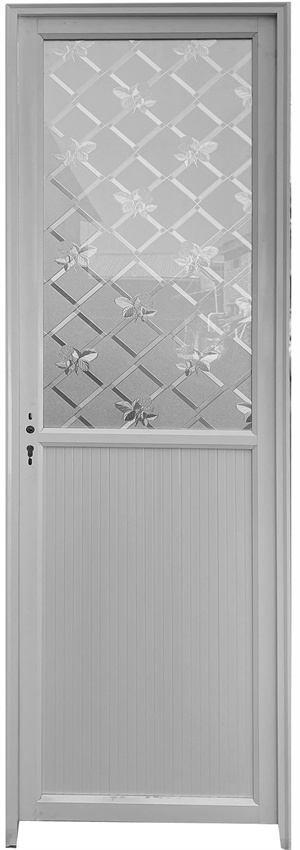 aluminium door designs with half glass manufacturer in China - Chenggu