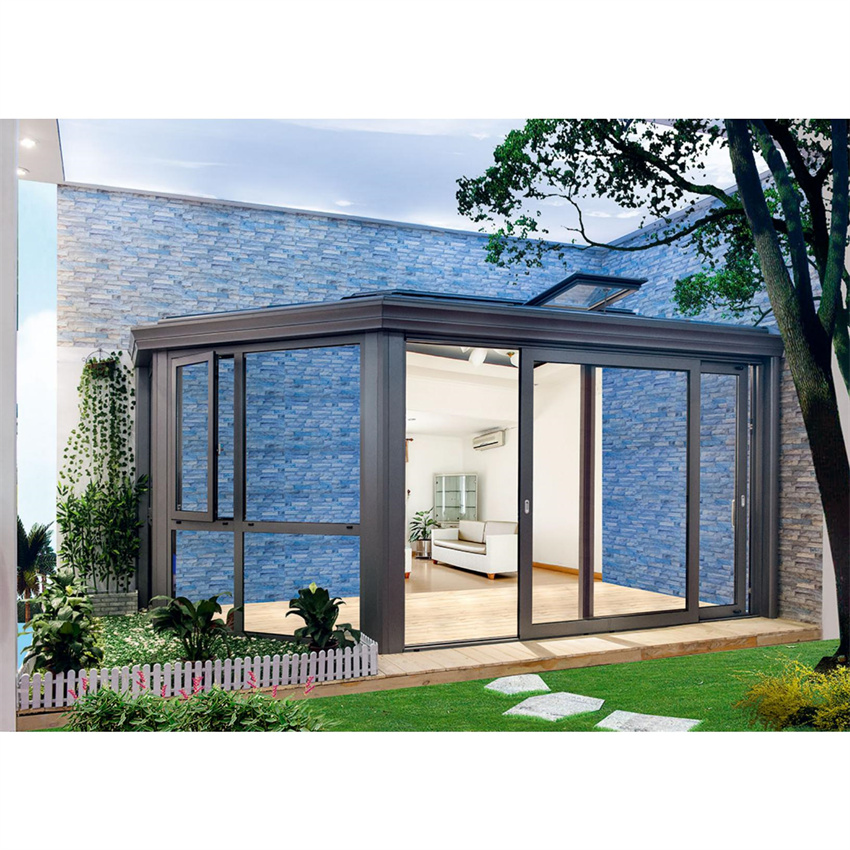 custom aluminium glass sunroom design exterior | doors and windows manufacturer - Chenggu